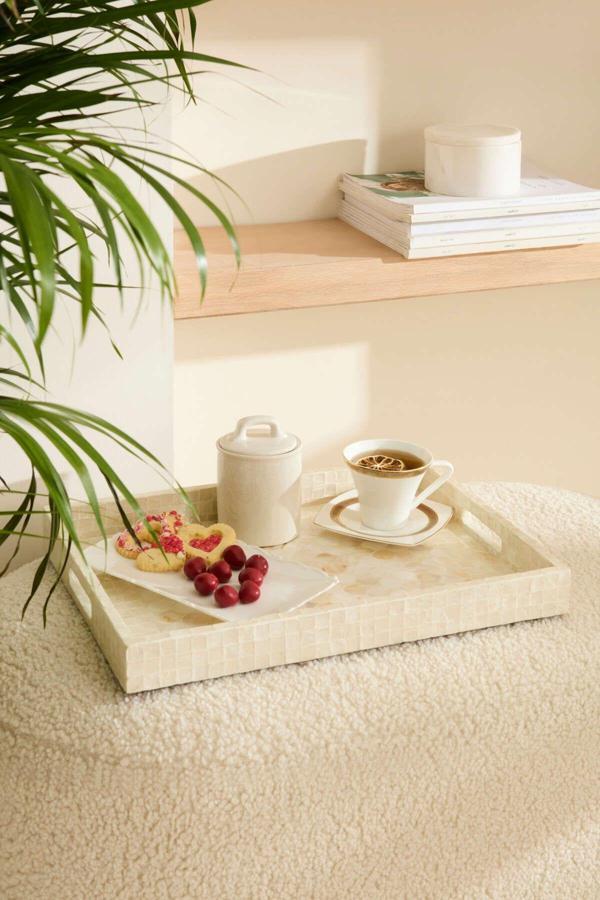 Karaca Home Carrie Dekoratif Tepsi 45x35x4 cm - Image 1