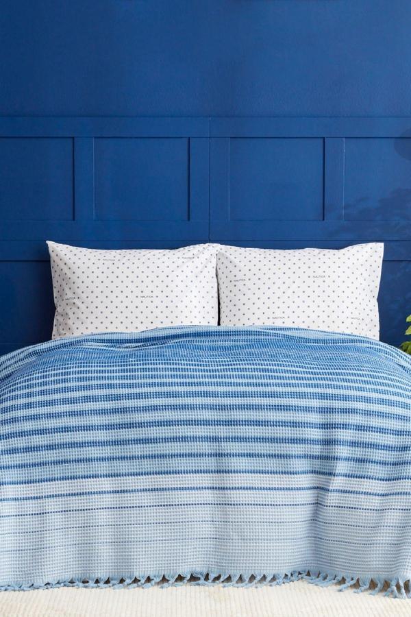 Nautica Home Loren Çift Kişilik Pike Mavi - Image 1
