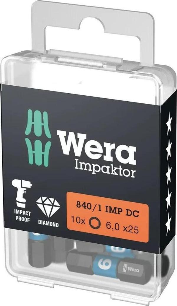Wera 840/1 IMP DC Hex-Plus DIY Impaktor Bits - Image 1
