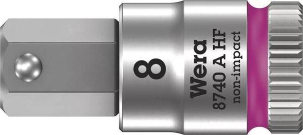 Wera 8740 A HF Altıgen Uçlu Zyklop Lokma Bits, 1/4" Soketli, Tutma Fonksiyonlu, 8 x 28 mm - Image 1
