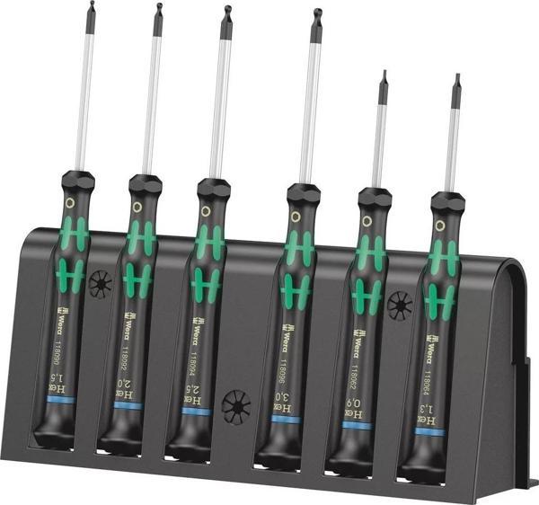 Wera 2052/6 Elektronikçi Tornavida Seti + Raf - Image 1