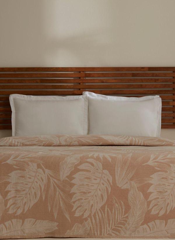 Karaca Home Leafy Sea Müslin Çift Kişilik Tek Pike Bej - Image 1