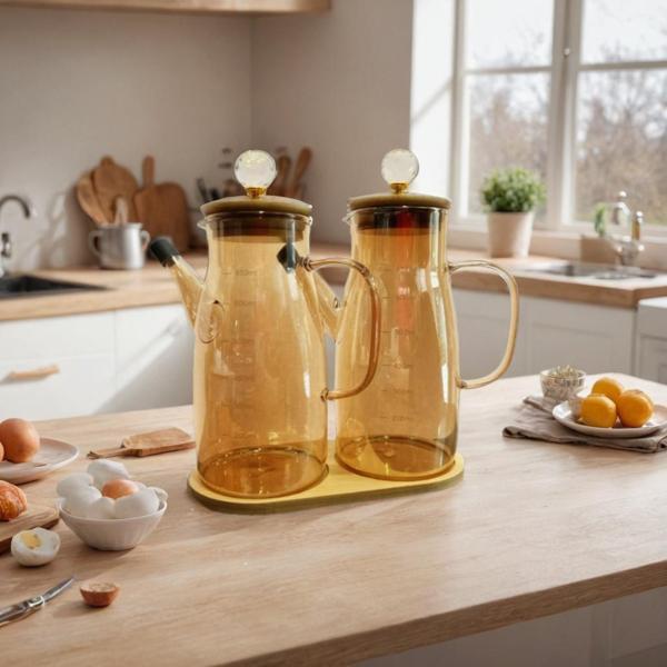 EVEDA İkili Lüks Yağdanlık Seti – 650 ml - Image 1