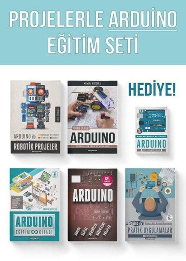 Projelerle Arduino Egitim Seti - 6 Kitap Takım - Dikeyeksen - Image 1