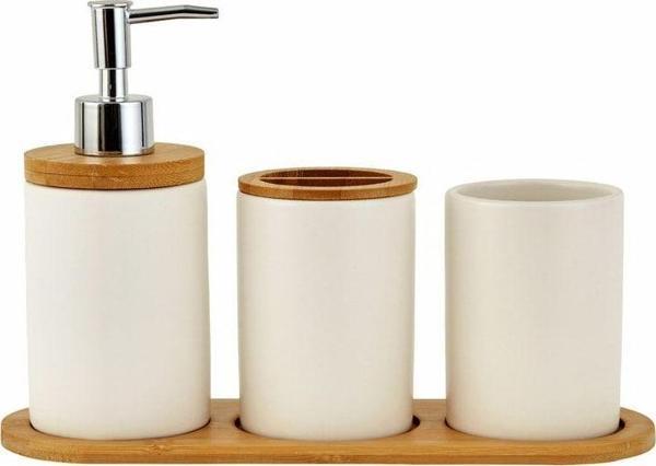 Karaca Home Nature 3lü Banyo Seti Dolomite Beyaz - Image 1