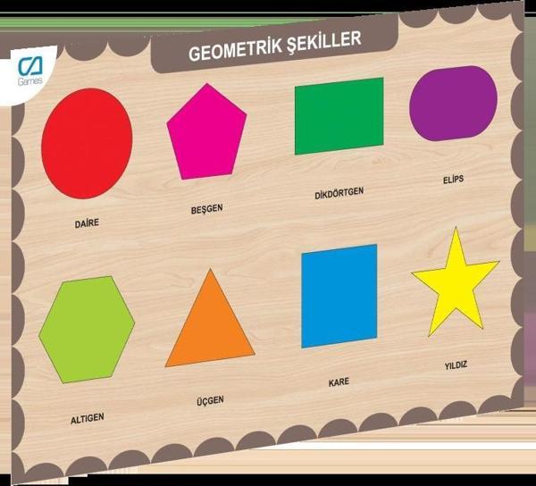 CAAHS-3204 CA GAMES AHŞAP GEOMETRİK ŞEKİLLER BUL-TAK - Image 1