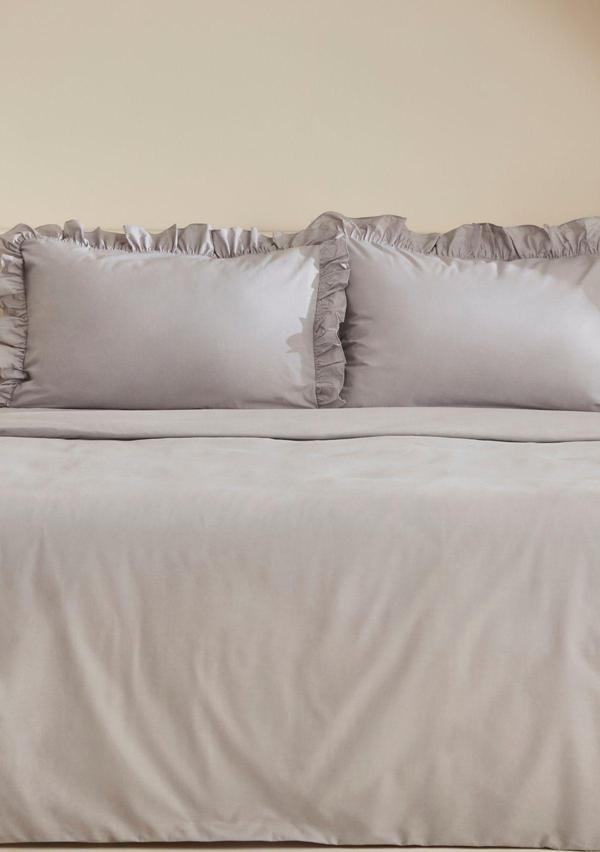 Karaca Home Pure %100 Pamuk Çift Kişilik Nevresim Takımı Gri - Image 1