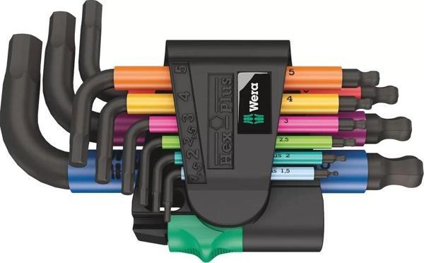 Wera 950/9 Hex-Plus Renkli 2 Allen Anahtar Set, metrik, BlackLaser - Image 1