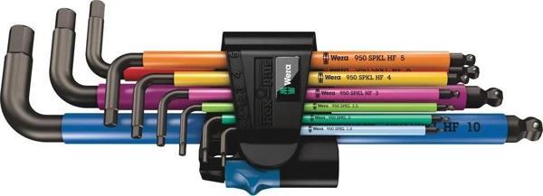 Wera 950/9 Hex-Plus Renkli HF 1 Allen Anahtar Set, metrik, BlackLaser, Tutma Fonksiyonlu - Image 1