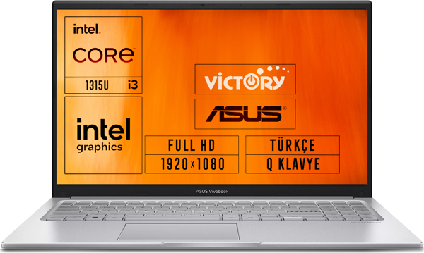 Asus Vivobook 15 i3-1315U 12GB 512GB SSD 15.6" FHD Freedos Taşınabilir Bilgisayar X1504VA-NJ2379 022 - Image 1