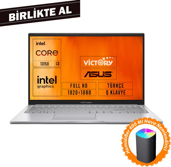 Asus Vivobook 15 i3-1315U 16GB 512GB SSD 15.6" FHD Freedos + Hava Nemlendirici X1504VA-NJ2379 032 - Image 1