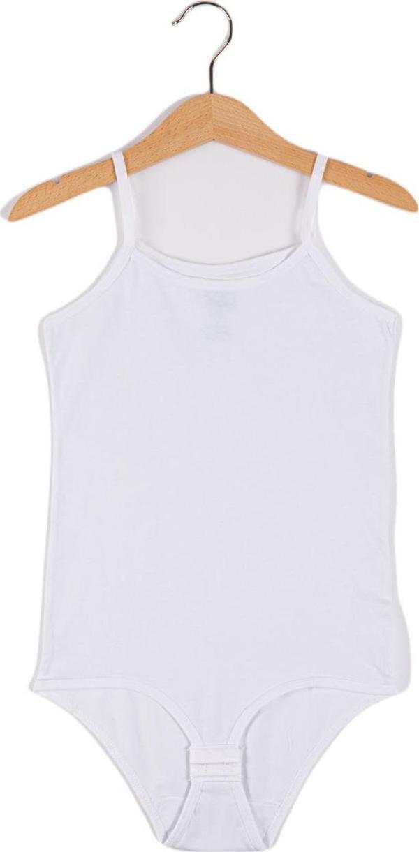 Kız Çocuk Çocuk İp Askılı Çıtçıtlı Kancalı 3 lü Body Berrak-2537 - Image 1