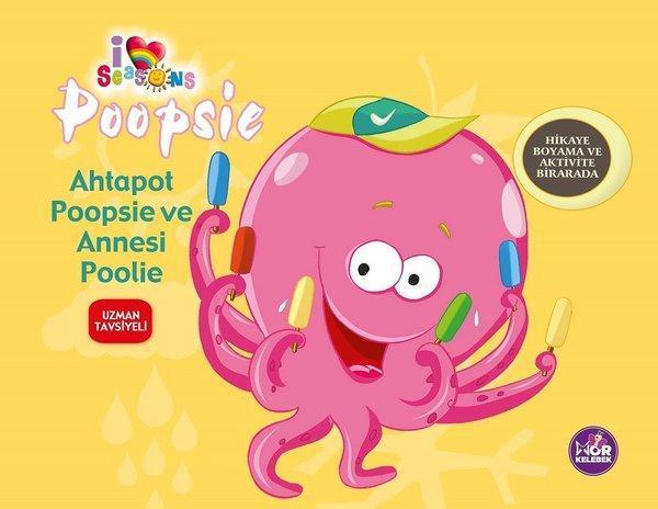 Ahtapot Poopsie ve Annesi Poolie - Hikaye Boyama ve Aktivite Bir Arada - Mor Kelebek - Image 1