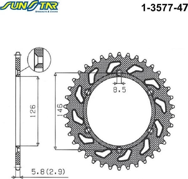 ARKA DİŞLİ SUZUKI RMZ 450cc DİŞLİ SAYISI : -3 2008-2012 - Image 1