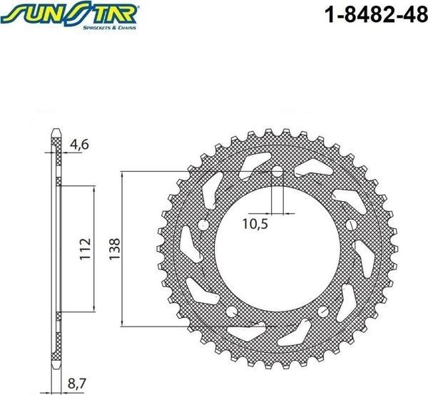 ARKA DİŞLİ YAMAHA YZF R6 600cc 1999-2020 - Image 1