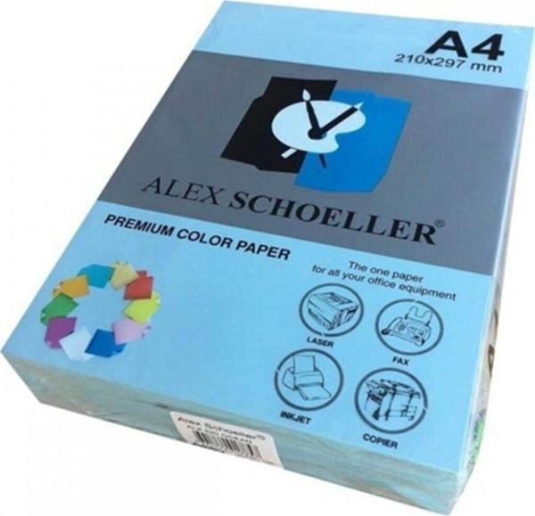 Alex Schoeller A4 Renkli Fotokopi Kağıdı 500 lü Okyanus Mavi (ALX 520) - Image 1