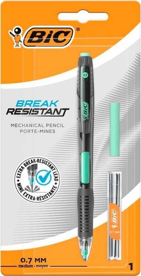 Bic Break Resistant Kırılmaya Dayanıklı Yandan Basmalı Siyah-Yeşil Versatil Kalem Seti - Image 1