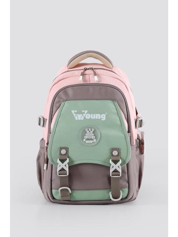 Ççs Young Tatil, Yürüyüş Pembe-Yeşil Okul Sırt Çantası (51940) - Image 1