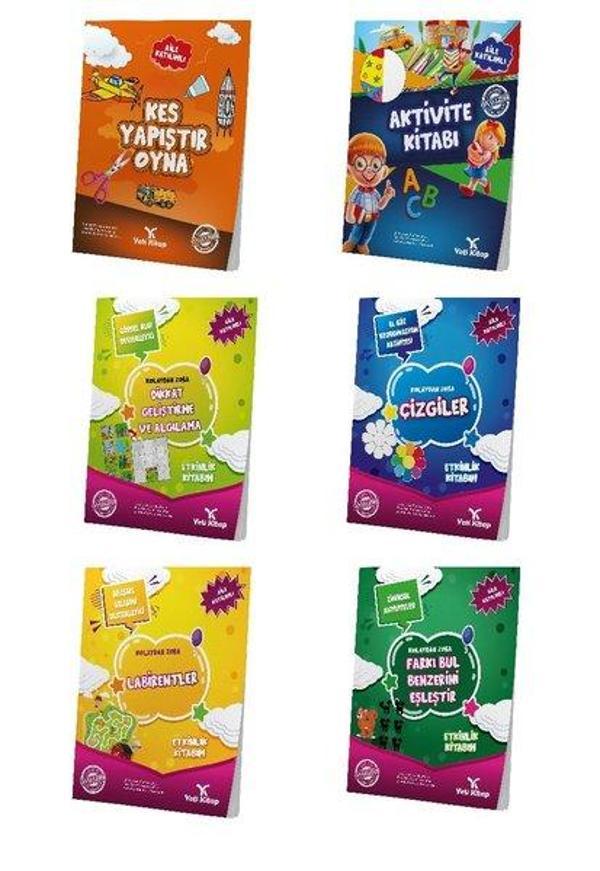 4-6 Yaş Okul Öncesi Evde Etkinlik seti - 6 Kitap Takım - Yeti Kitap - Image 1