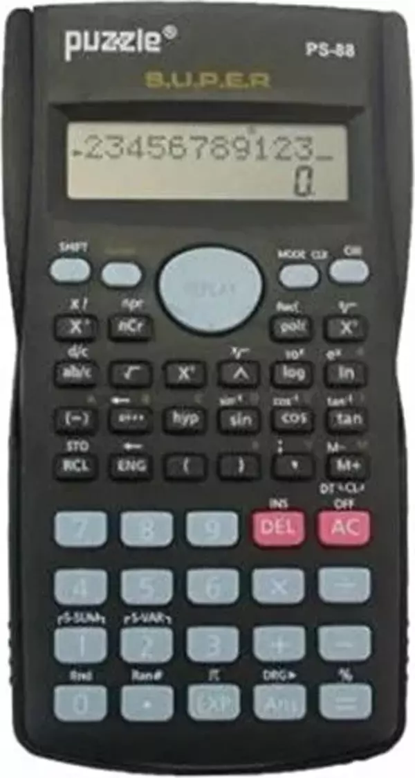 Puzzle Fonksiyonlu Siyah Hesap Makinesi PS-88 - Image 1