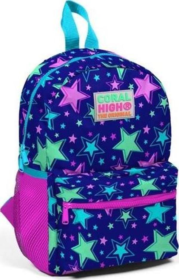 Coral High Kids Saks Yıldız Desenli Iki Bölmeli Anaokul Sırt Çantası 23335 - Image 1