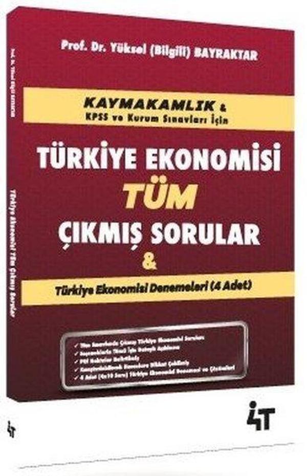 Türkiye Ekonomisi Tüm Çıkmış Sorular - 4T  Yayınları - Image 1