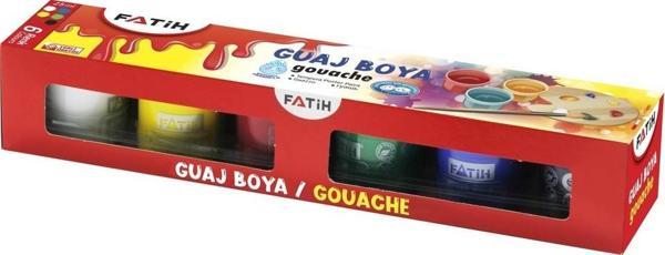 Fatih Guaj Boya Karton Kutu Şişe 6 Renk 25 ml 50410 - Image 1