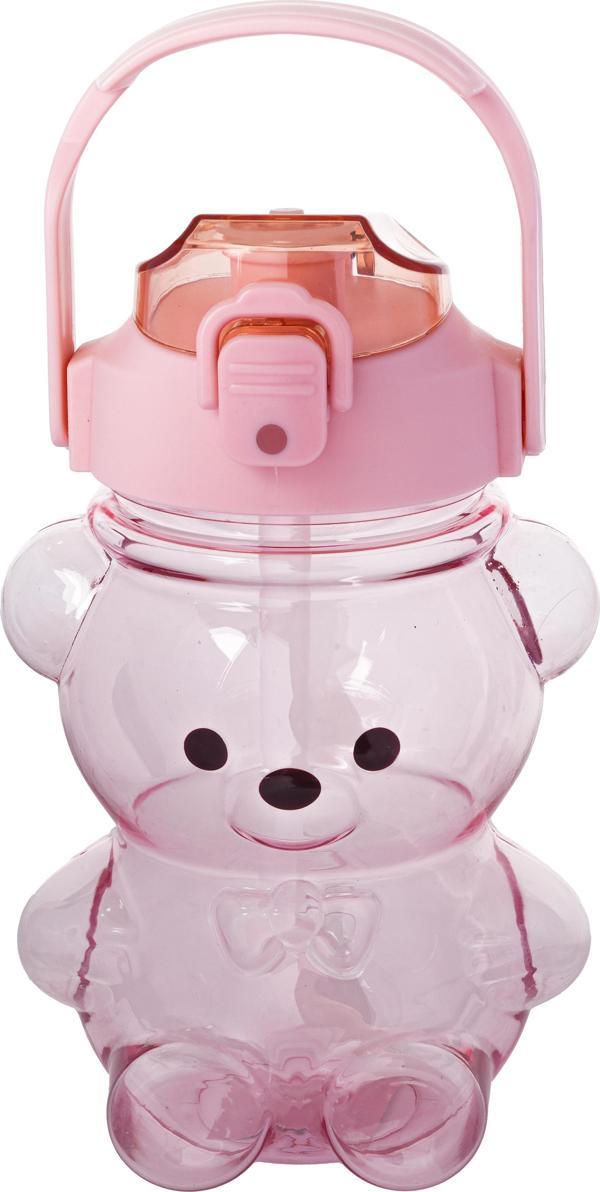 Relaxion Boyun Askılıklı, Hediyeli, İthal Lüx Pembe Ayıcıklı Matara 1100 ML. (449) - Image 1