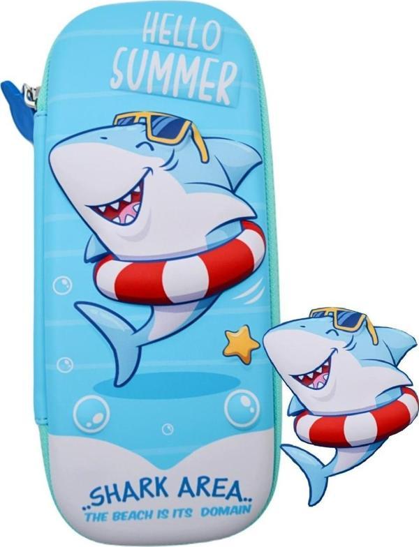 FixPoint Shark Köpek Balığı Kabartmalı Eva Kalemlik Küçük Boy - Image 1