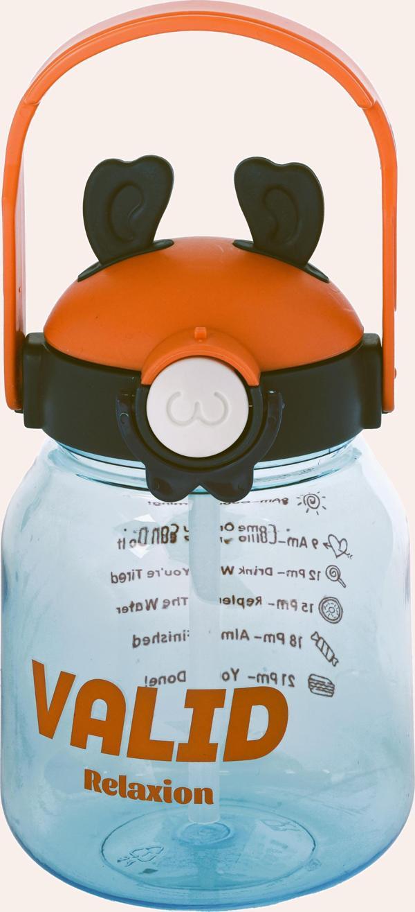 Relaxion Hediyeli, İthal Lüx Kulaklı Yeşil-Turuncu Matara/Suluk 1100 Ml (446) - Image 1