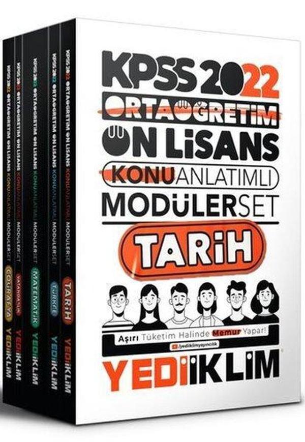 2022 KPSS Ortaöğretim Ön Lisans GY - GK Konu Anlatımlı Modüler Set - Yediiklim Yayınları - Image 1