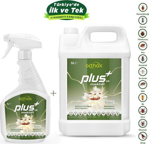 Oithox Plus Ul Pire, Bit, Kene, Tahta Kurusu, Mite, Hamamböceği, Karasinek Ilacı 5 Lt+ 1 Lt - Image 1