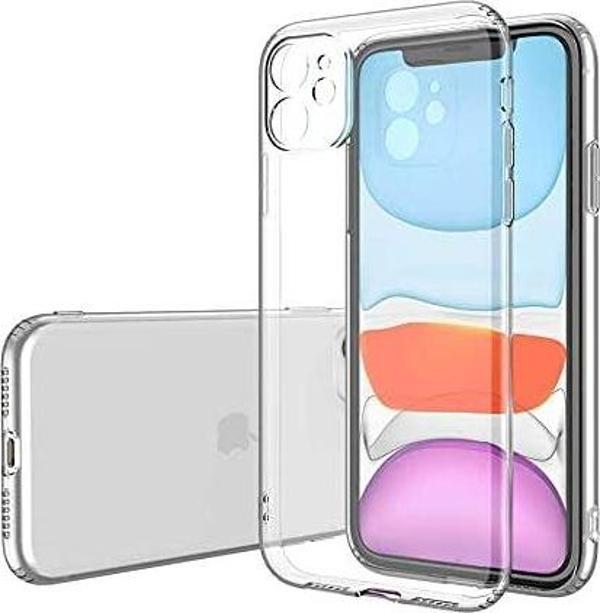 iPhone 11 Uyumlu Kamera Korumalı Darbe Önleyici Ultra Slim TPU Şeffaf Silikon Kılıf - Image 1