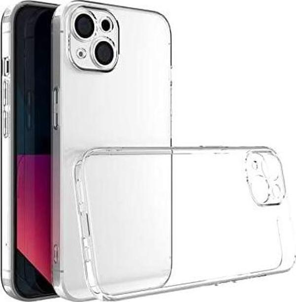 iPhone 15 Uyumlu Kamera Korumalı Darbe Önleyici Ultra Slim TPU Şeffaf Silikon Kılıf - Image 1