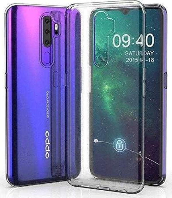 Oppo A5-A9 2020 Uyumlu Kamera Korumalı Darbe Önleyici Ultra Slim TPU Şeffaf Silikon Kılıf - Image 1