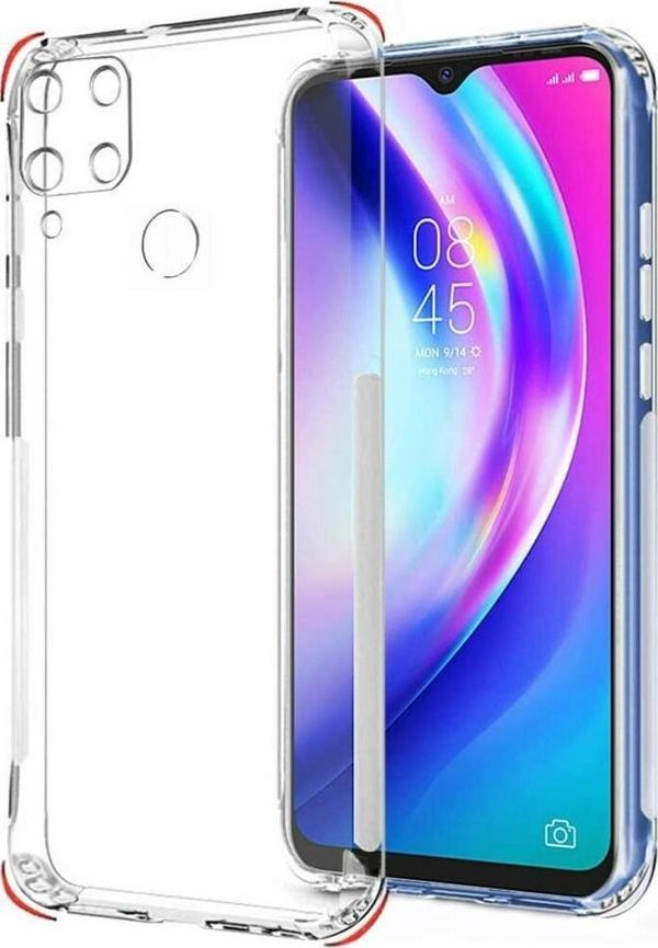 Realme C15 Uyumlu Kamera Korumalı Darbe Önleyici Ultra Slim TPU Şeffaf Silikon Kılıf - Image 1
