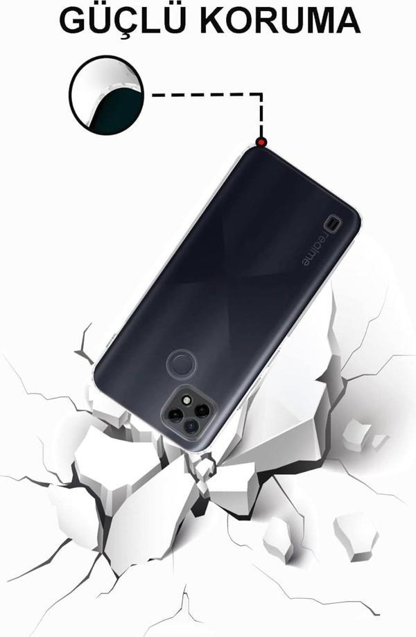 Realme C21 Uyumlu Kamera Korumalı Darbe Önleyici Ultra Slim TPU Şeffaf Silikon Kılıf - Image 1