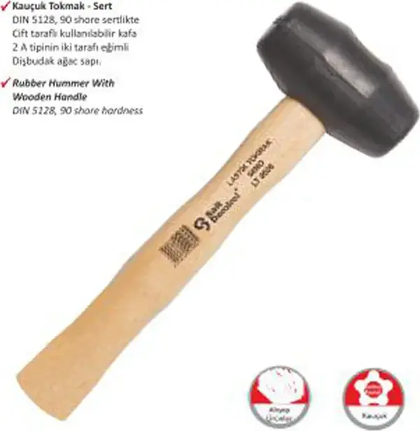 Sait Demirci Ağaç Saplı Lastik Tokmak No:70 - Image 1