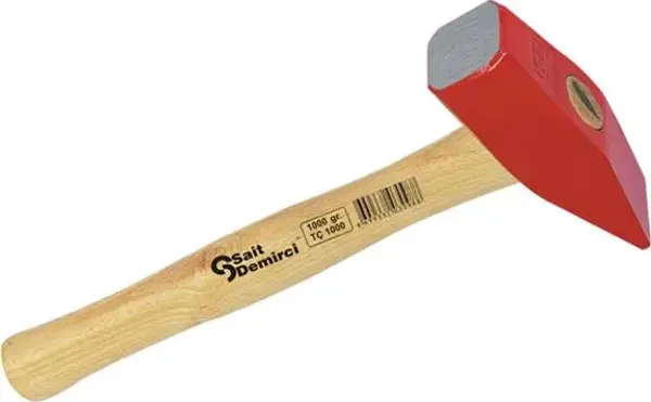 Sait Demirci Boyalı Tesviyeci Çelik Çekiç 100 gr, Ahşap Saplı - Image 1
