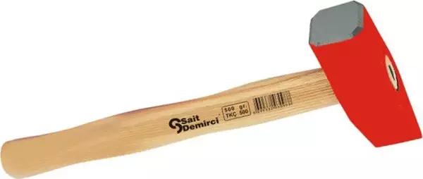 Sait Demirci Taşçı Keski Çekiç 1000 gr - Boyalı, Ahşap Saplı - Image 1