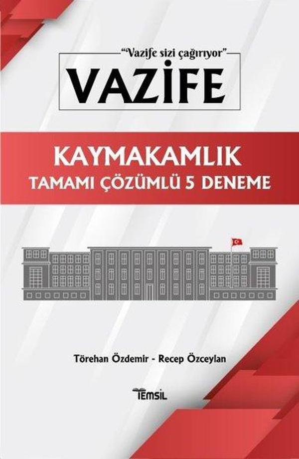 Vazife - Kaymakamlık Tamamı Çözümlü 5 Deneme - Temsil Kitap - Image 1