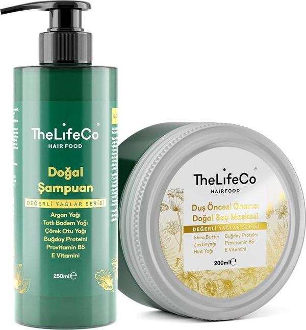 TheLifeCo Derin Bakım - Doğal Şampuan 250 ml & Onarıcı Doğal Saç Maskesi 200 ml - Image 1