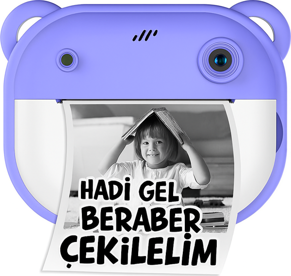 Anında Baskı Özellikli Çocuk Kamerası – Saniyeler İçinde Fotoğraf, Beklemeden Çıktı - Image 1