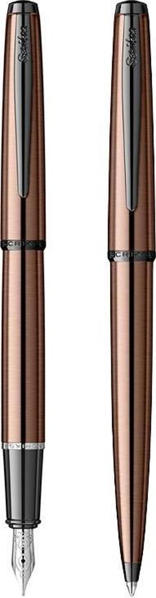 Scrikss Metropolis Dolma Kalem ve Tükenmez Kalem Takımı M Uç Rose 78MR - Image 1
