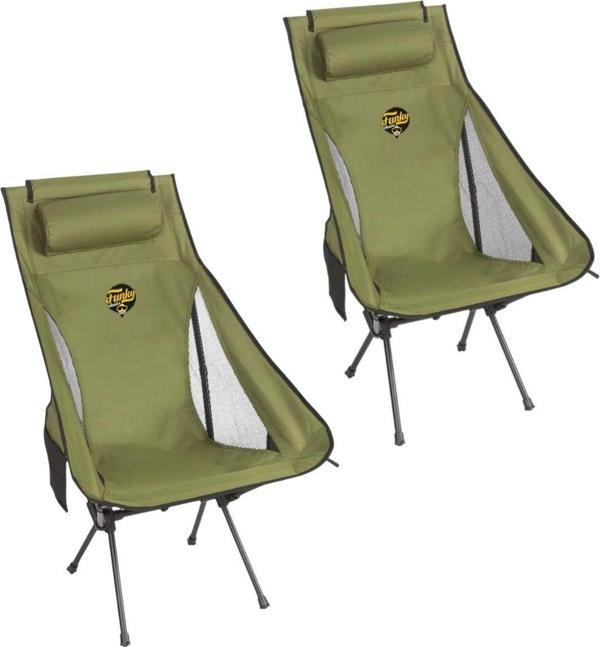 Sky Ultralight Katlanabilir Kamp Sandalyesi Haki 2 Adet - Image 1