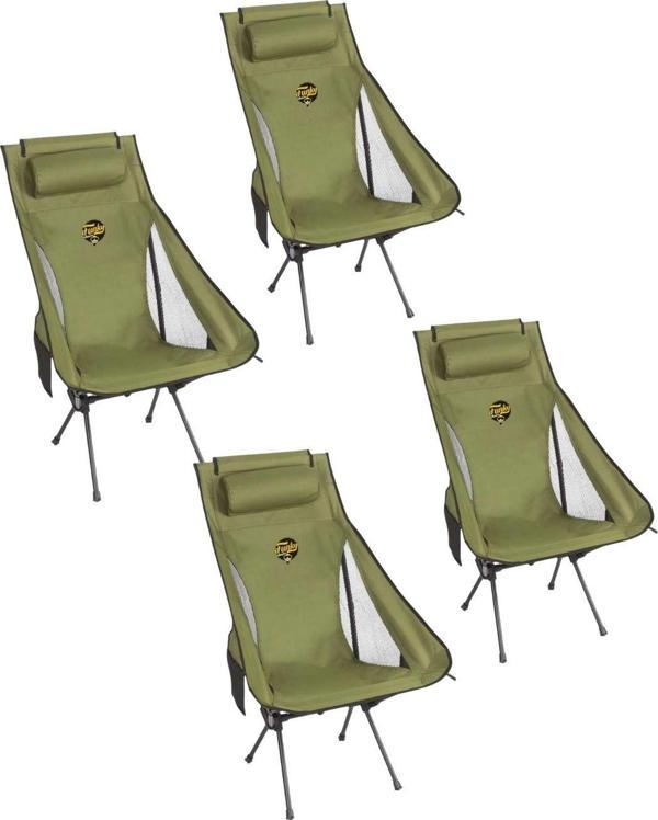 Sky Ultralight Katlanabilir Kamp Sandalyesi Haki 4 Adet - Image 1