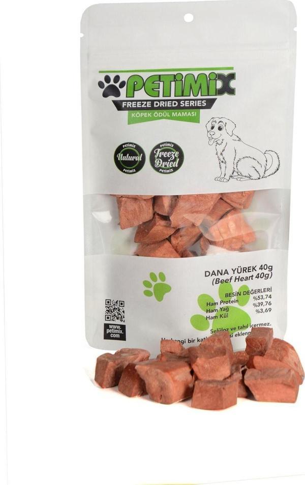 Petimix Freeze Dry Dana Yürek 40G Barf Köpek Ödül Maması - Image 1