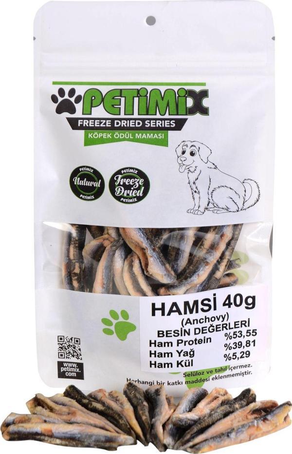 Petimix Freeze Dry Hamsi 40G Barf Köpek Ödül Maması - Image 1
