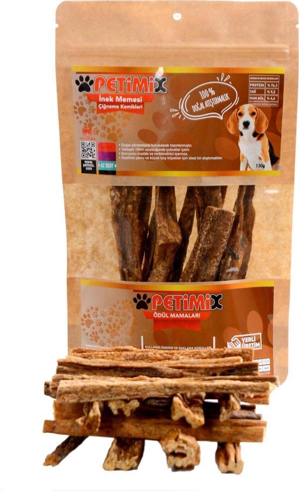 Petimix Meme Çubuk 130G Inek Memesi Çiğneme Kemikleri Köpek Ödül Maması - Image 1