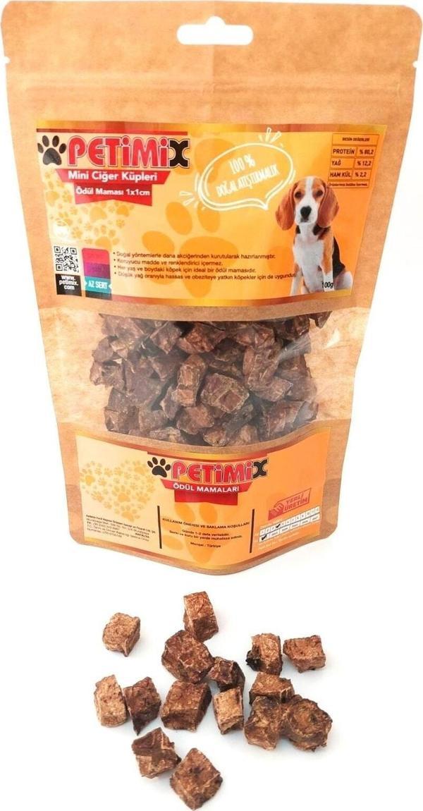 Petimix Mini Ciğer Küpleri 100G Köpek Ödül Maması - Image 1